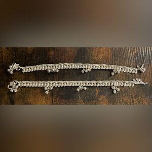 Elegant Silver Anklet Set